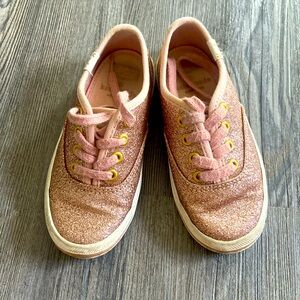Kate Spade ♠️ Keds Rose Gold Glitter Shoes, size 8M